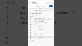 write a c program to check given integer is prime number or not #c_language