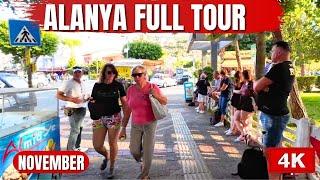 Alanya Street Full Tour ! Alanya City Center ! Alanya Magazin ! Alanya Antalya 2024 ! 4K 60 FPS !