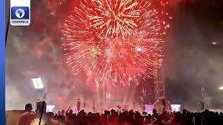 Fireworks Light Up The Sky Over TBS In Lagos As Lagosians Usher In 2025