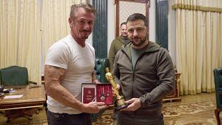 Zelensky: Sean brought his Oscar statuette as a symbol of our country's victory (2022) Ukraine news