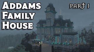 MINECRAFT: Addams Family House TUTORIAL - How to build Haunted House in Minecraft - Halloween House