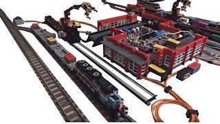 Lego city train container terminal fully automated by Arduino