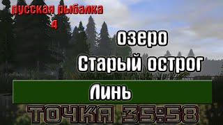 Русская рыбалка 4(рр4) - озеро Старый острог. Хотел угря, а поймал линя.