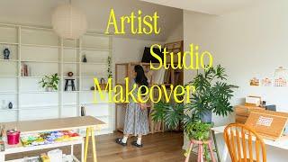 Art studio makeover vlog  Ikea building, art storage solution, painting, art museum, desk setup