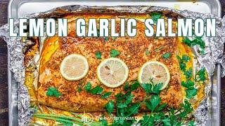 Lemon Garlic Salmon with Mediterranean Flavors (Recipe) | The Mediterranean Dish