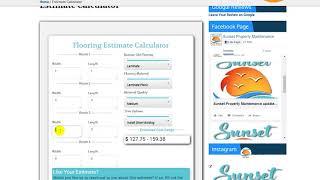 Flooring Estimate Calculator powered by zigaform