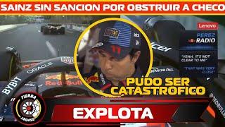 ¡FURIOSO EXPLOTA! SAINZ OBSTRUYE A CHECO PÉREZ COMISARIOS NO SANCIONAN PUDO SER CATASTRÓFICO GP BAKU