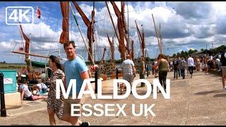 [4K] Maldon Promenade Park and Town | Virtual Walking Video of Maldon, Essex, UK.