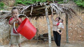 Single mother and baby build a simple kitchen - Life in a small house