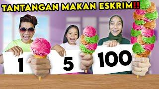 TANTANGAN MAKAN ES KRIM 1 SCOOP, 5 SCOOP ATAU 100 SCOOP‼️ SAMPAI KEMBUNG‼️