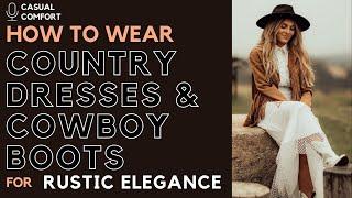 Country Dresses with Cowboy Boots Outfit Ideas: From Rustic Weddings to Casual Days Out