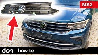 VW Tiguan II - Removing Grill (How to remove upper bumper grill)