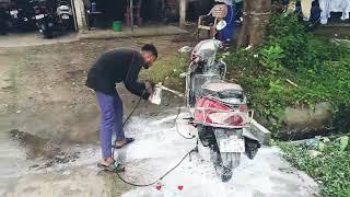 Rahul bike service centre  Bike phom wash video