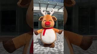 adult 2.6m christmas deer inflatable plush mascot costume