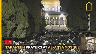 Worshippers gather at Al-Aqsa mosque for Taraweeh prayers