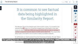 Explanation on The Turnitin Similarity Report Part 3 - The Similarity Score