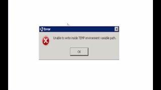 Unable to write inside TEMP environment variable path(Solution)