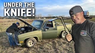 Our Chevy C10 square body project gets HOT and HAMMERED!