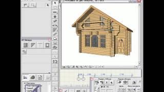 Шаг 10. Фоторендер. Проект деревянного дома в АТ Венцы ARCHICAD за 10 минут