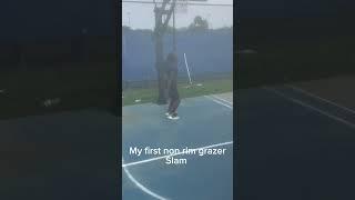 5’8 dunk it was in fact a rim grazer 