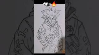 How to Draw Drip Goku  in 10sec,5min,10min,1hr #shorts