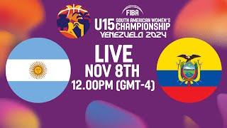 Argentina v Ecuador | Full Basketball Game | South American U15 Women's Championship 2024