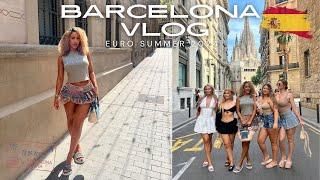 barcelona vlog: euro summer 2024, beach clubs, summer fashion