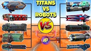  TITAN VS ROBOT WEAPONS UPDATED COMPARISON! || WAR ROBOTS WR || TEST SERVER ||