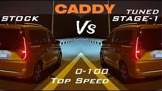 VW CADDY 2.0 TDI, STOCK vs TUNED, Acceleration & Top Speed