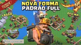 NOVA FORMA 2024! COMO DERRUBAR LAGOA E OFICINA PADRÃO FULL COM 1 ATAQUE! CLASH OF CLANS!