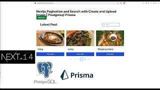 Nextjs Pagination and Search with Create and Upload Image | Postgresql Prisma