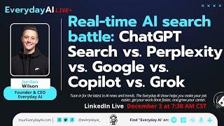 Real-time AI search battle: ChatGPT Search vs. Perplexity vs. Google vs. Copilot vs. Grok