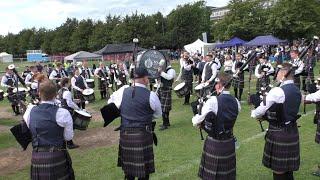 Police Scotland and Federation Pipe Band at The World Pipe Band Championship 2023