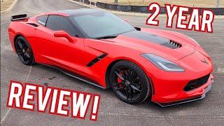 2 YEAR REVIEW OF OWNING MY C7 CORVETTE STINGRAY Z51!