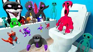  TOILET NEW ALL GARTEN OF BANBAN 7 FAMILY SPARTAN KICKING in Garry's Mod !