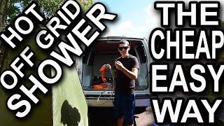 CHEAP EASY OFF GRID SHOWER SOLUTION VAN DWELLING CAMPING FISHING HUNTING SURFING HIKING PERFECT!