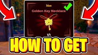 How To GET GOLDEN KEY NECKLACE & COMPLETE MAZE In ROBLOX THE HAUNT EVENT!