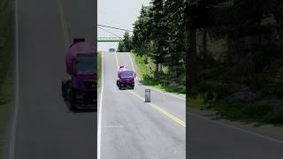 Cement trucks vs bollard part597 #shortvideo #beamngdrive #shorts #india #truck