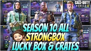 Season 10 (2024) All StrongBox + Lucky Box & Crates | New Epic Guns & New Epic Character | Codm S10