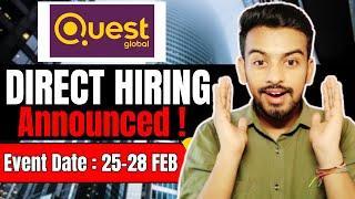 Quest Global Direct Hiring Announced ! Biggest Hiring Drive For 2026, 2025, 2024, 2023 Batch