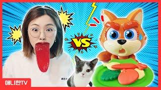 거대 혓바닥 메롱 젤리와 심술쟁이 고양이! 트릭 장난감 보드게임 Cat Play [애니한TV]