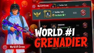 I GOT WORLD #1 GRENADIER TITLE| 1900 KILLS WITH ONLY NADES| PUBG MOBILE