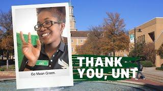 UNT Student Thanks Faculty and Staff