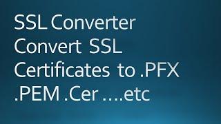 How to Convert .crt to .pfx with OpenSSL | SSL Converter - RushTime.in