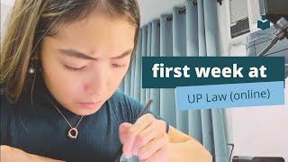 my first week of online classes (UP Law)