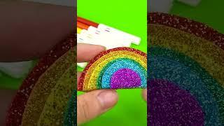  DIY Making lovely things for your dream miniature house  ️ Rainbow Bed clay #shorts