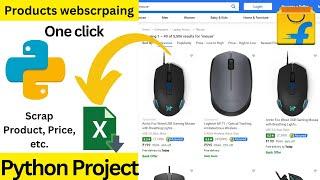 Products WEB SCRAPING from FLIPKART using PYTHON PROJECT with PANDAS & Store data in Excel file