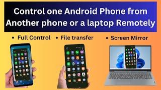 Remotely access a smartphone from another phone or laptop, | access files| full control easy .