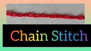 How To Sew Chain Stitch| hand embroidery Chain Stitch|Learn Hand Embroidery For Beginners - part 3