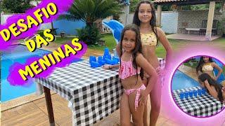 DESAFIO DA PISCNA COM AS MENINAS POOL CHALLENGE.